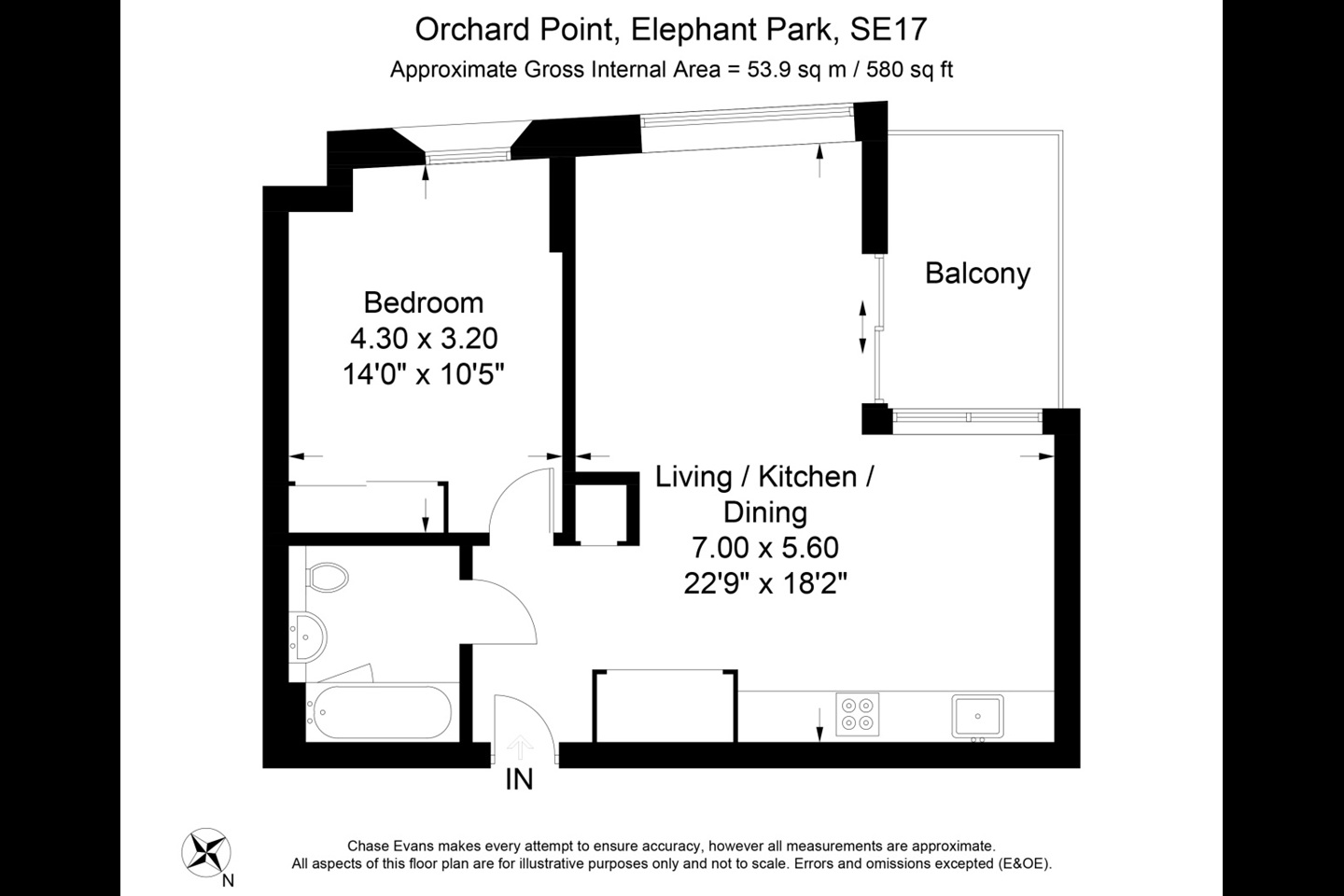 Additional image 9 of 1 Bed Flat, Walton Heights, SE17, N1 7GU