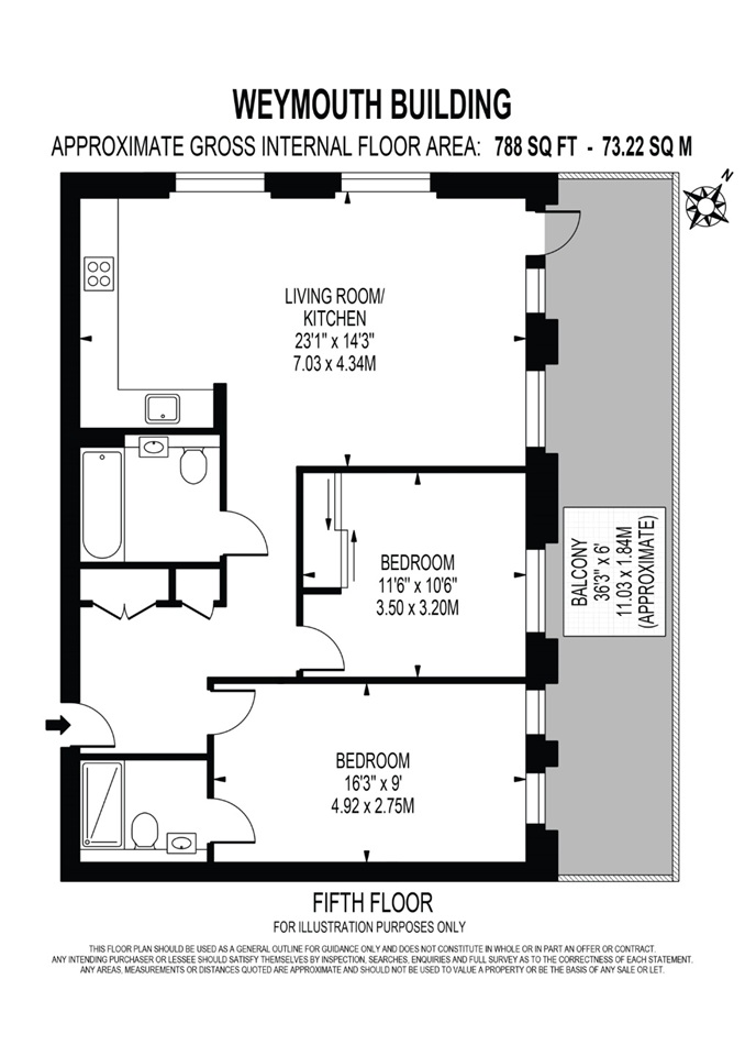 Additional image 13 of 2 Bed Flat, Weymouth Building, SE17, N1 7GU