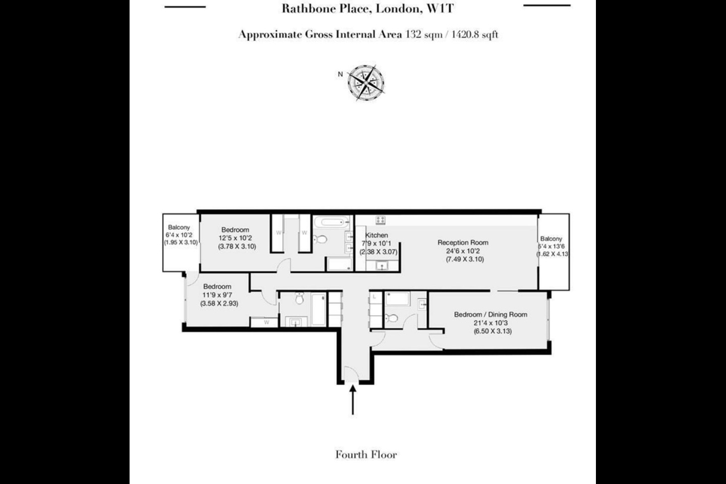 Additional image 18 of 3 Bed Flat, Rathbone Place, W1T, N1 7GU
