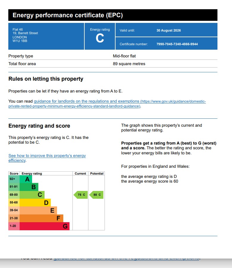 Additional image 16 of 2 Bed Flat, Barrett Street, W1U, N1 7GU