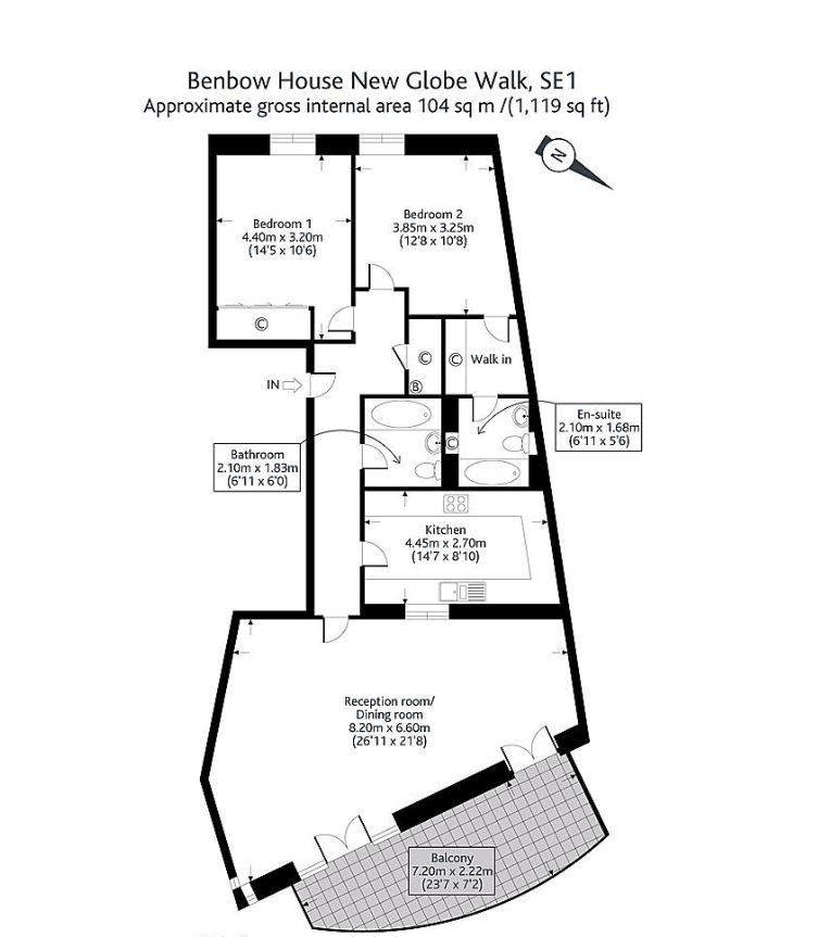 Additional image 13 of 2 Bed Flat, Benbow House, SE1, N1 7GU