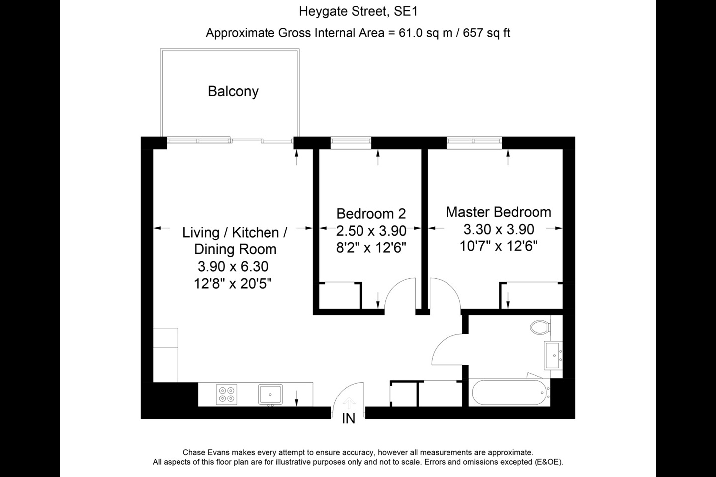 Additional image 9 of 2 Bed Flat, Heygate St, SE17, N1 7GU