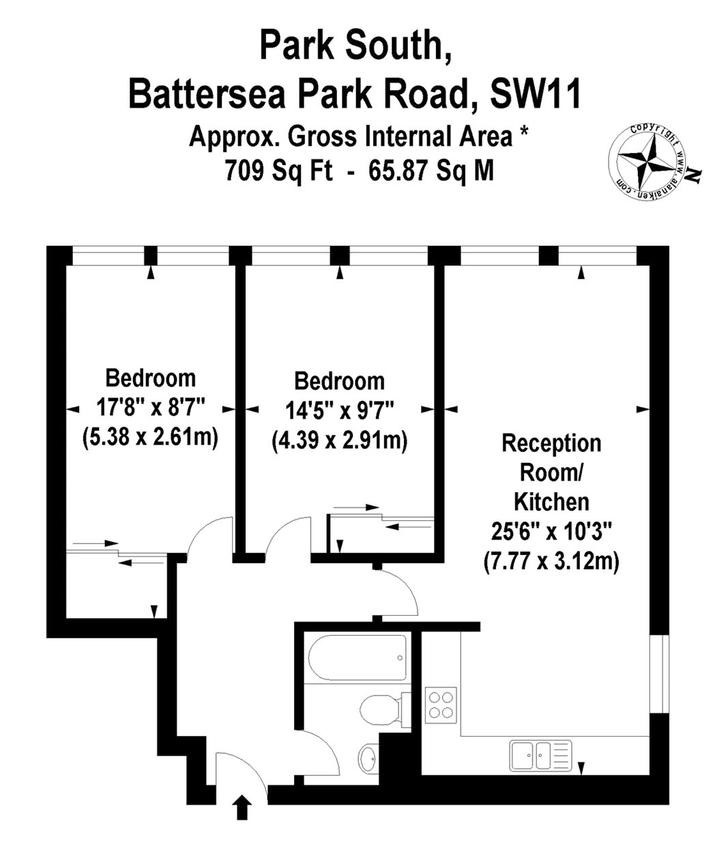 Additional image 18 of 2 Bed Flat, Park South, SW11, N1 7GU