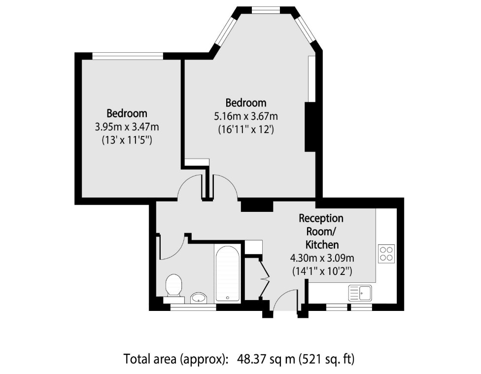 Additional image 6 of 2 Bed Flat, Chalton Street, NW1, N1 7GU