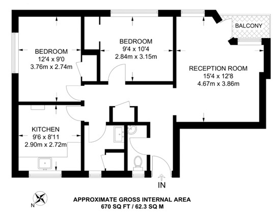 Additional image 9 of 3 Bed Flat, Faversham House, NW1, N1 7GU