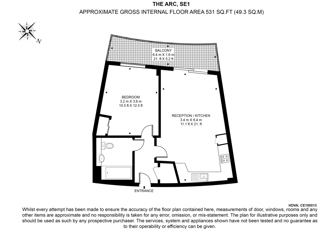 Additional image 11 of 1 Bed Flat, Arc House, SE1, N1 7GU
