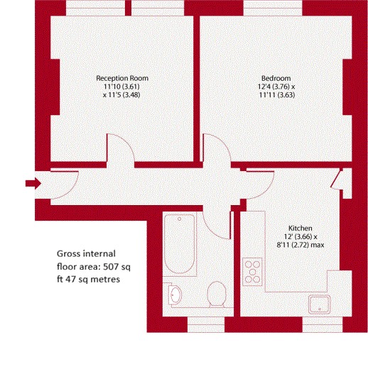 Additional image 10 of 1 Bed Flat, Victoria Mansions, SW8, N1 7GU