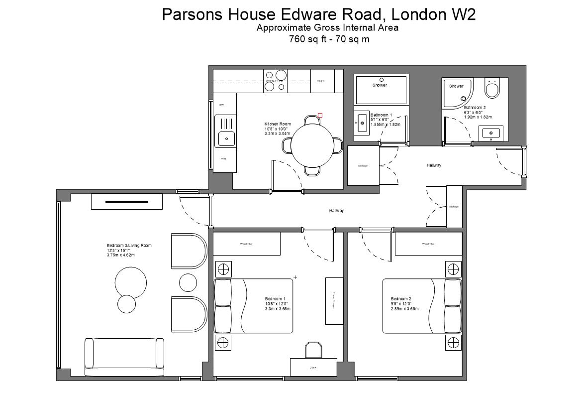 Additional image 11 of 2 Bed Flat, Parsons House, W2, N1 7GU