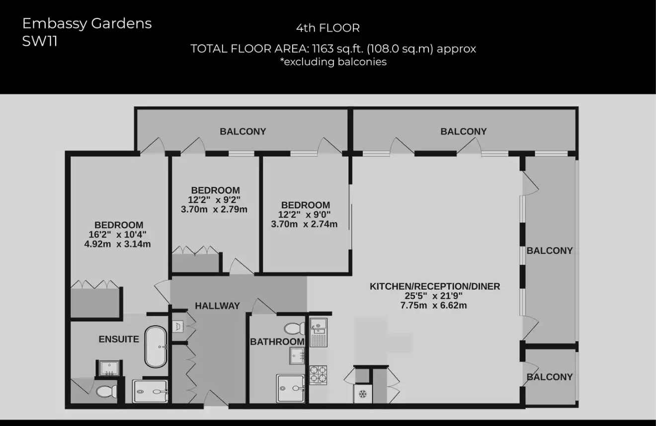 Additional image 43 of 3 Bed Flat, New Union Square, SW11, N1 7GU