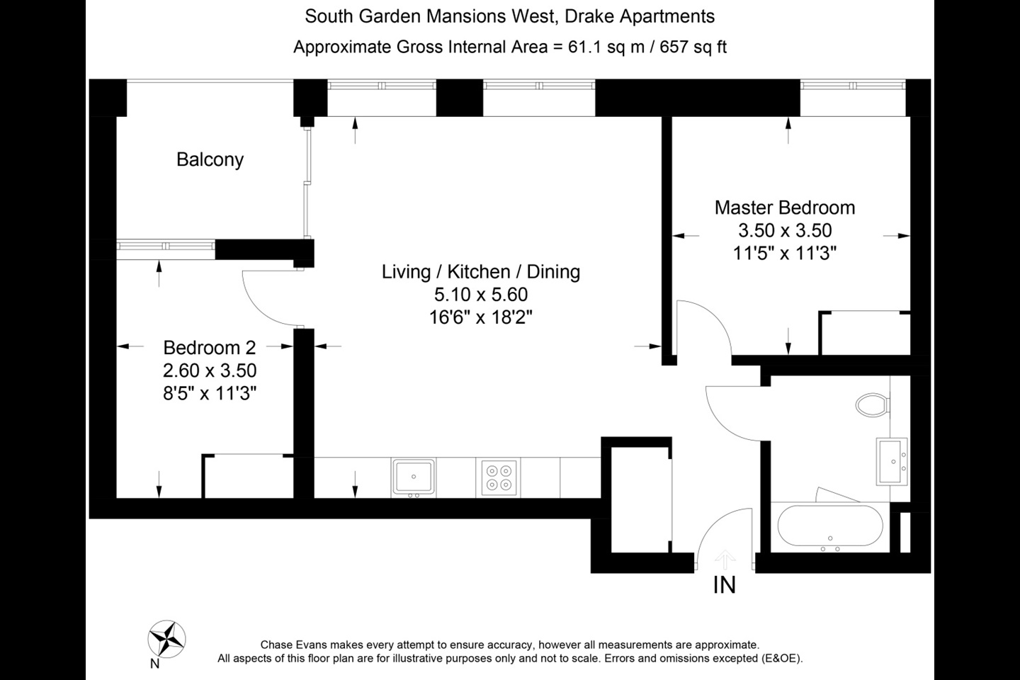 Additional image 8 of 2 Bed Flat, Drake Apartments, SE17, SE17 1FP
