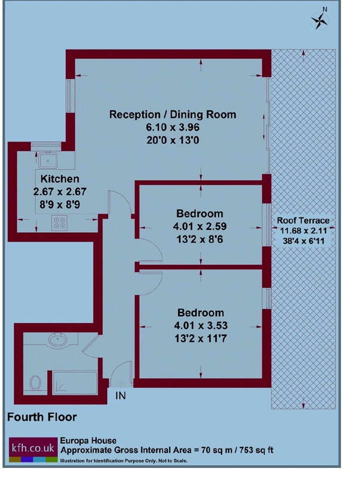 Additional image 8 of 2 Bed Penthouse, Ironomonger Row, EC1V, N1 7GU