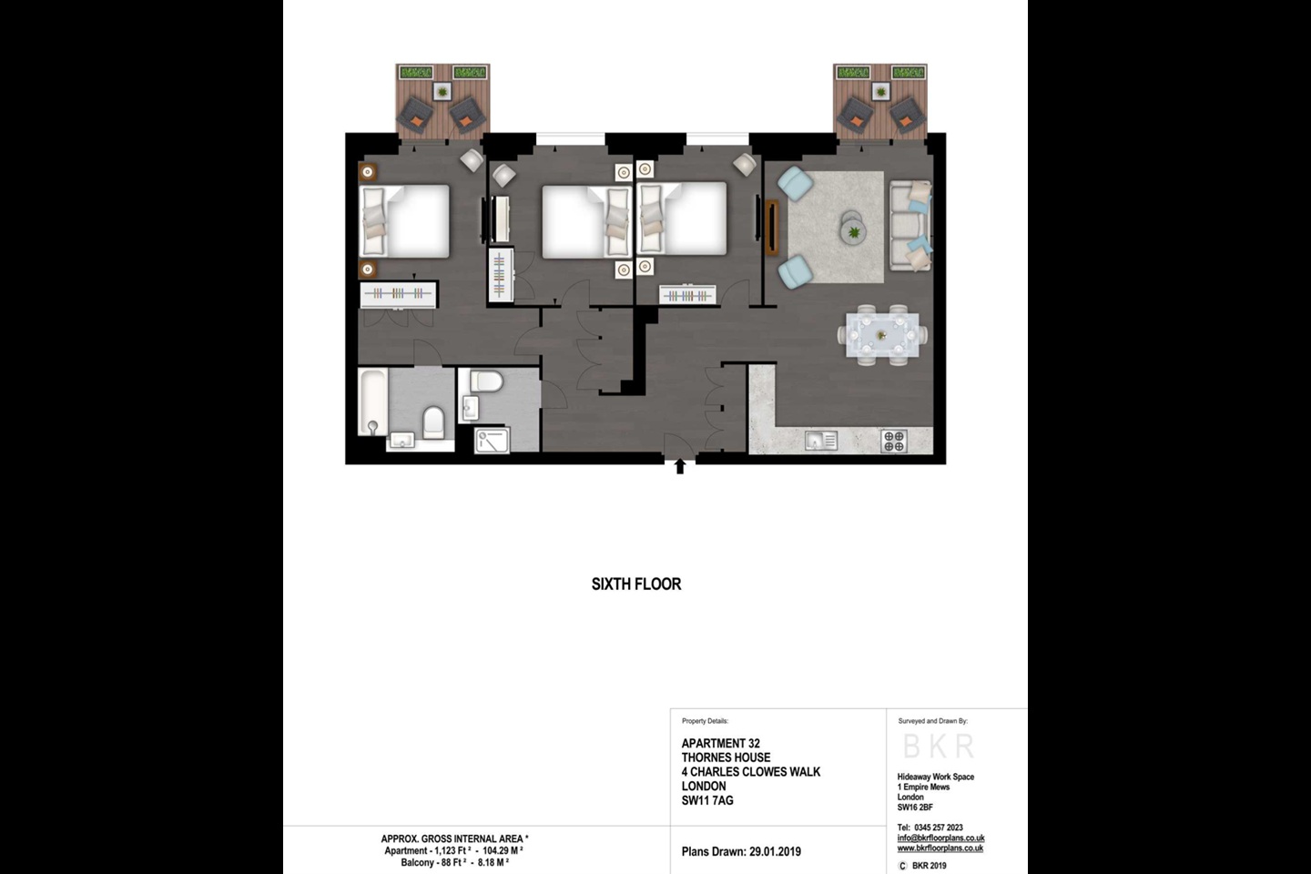 Additional image 20 of 3 Bed Flat, Charles Clowes Walk, SW11, N1 7GU