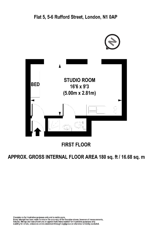 Additional image 10 of Studio Flat, Rufford Street, N1, N1 7GU