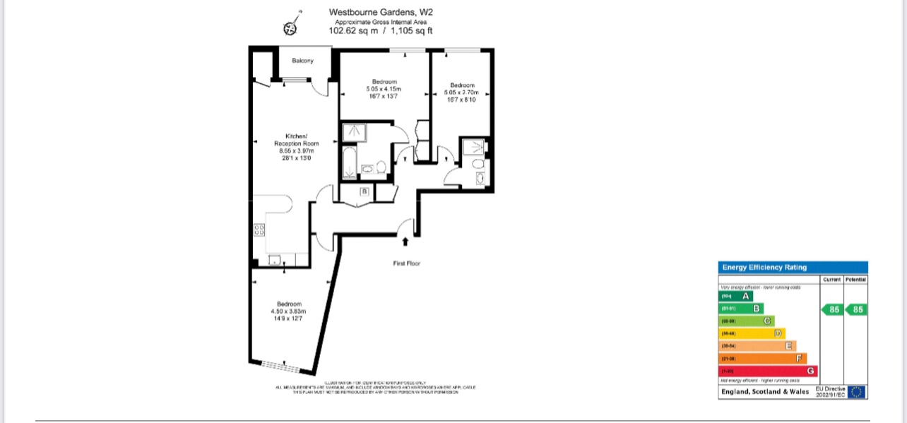 Additional image 20 of 3 Bed Flat, Westbourne Gardens, W2, N1 7GU