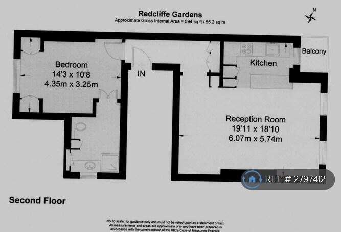 Additional image 6 of 1 Bed Flat, Redcliffe Gardens, SW10, N1 7GU