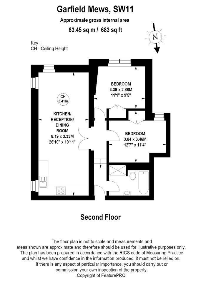 Additional image 4 of 2 Bed Flat, Garfield Mews, SW11, N1 7GU