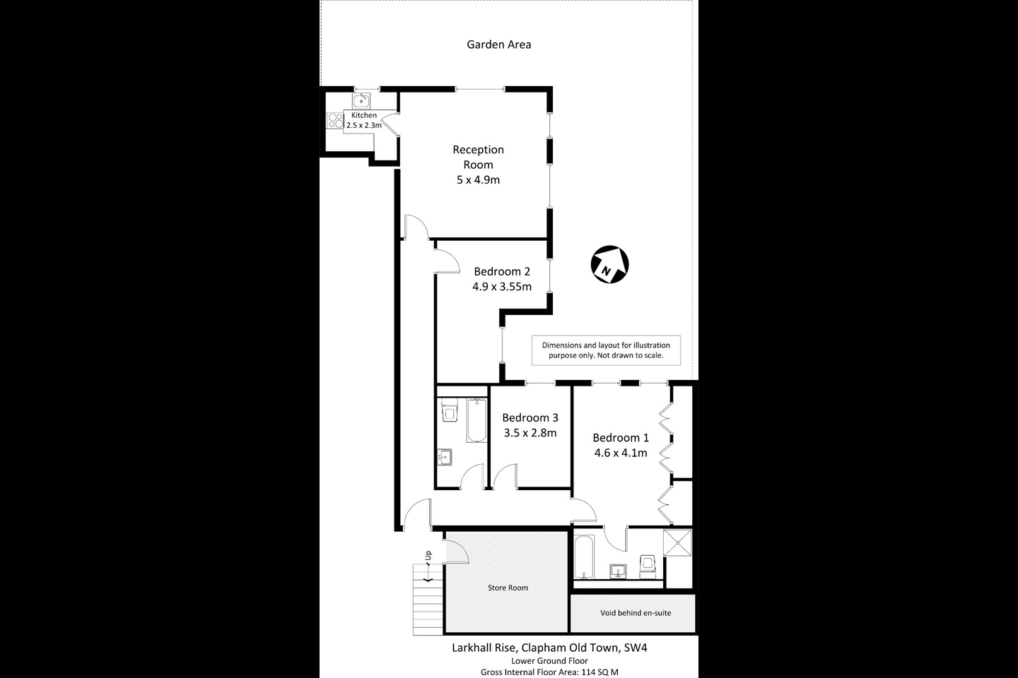 Additional image 2 of 3 Bed Flat, Clapham Old Town, SW4, N1 7GU