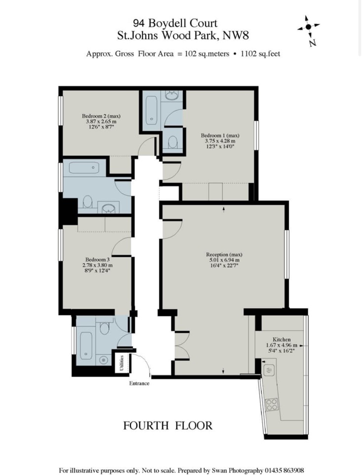 Additional image 13 of 3 Bed Flat, Boydell Court, NW8, N1 7GU
