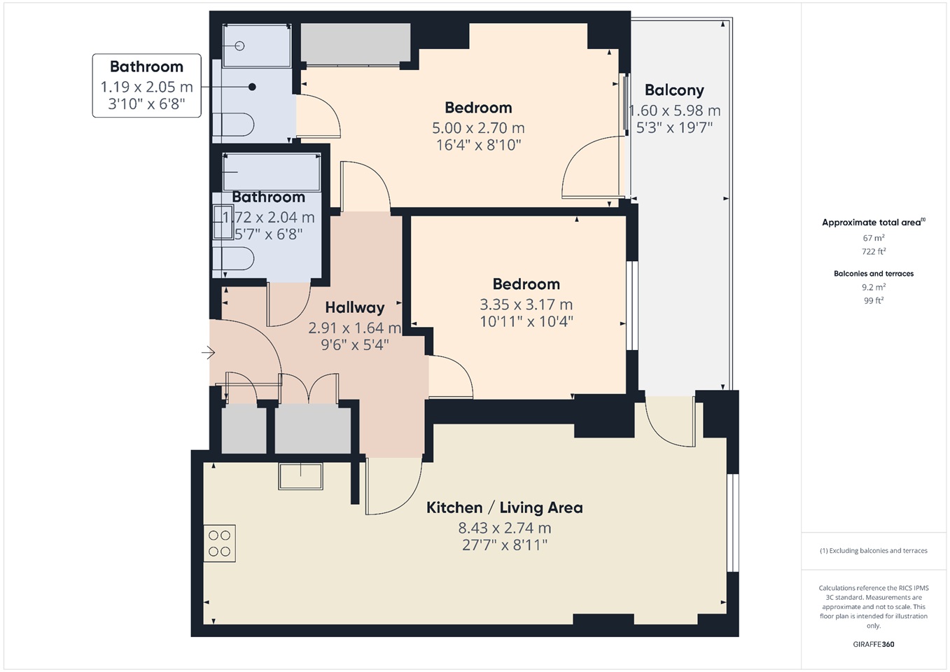 Additional image 13 of 2 Bed Flat, Centenary Plaza, B1, N1 7GU