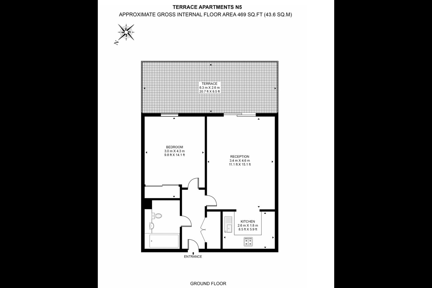 Additional image 6 of 1 Bed Flat, Terrace Apartments, N5, N1 7GU