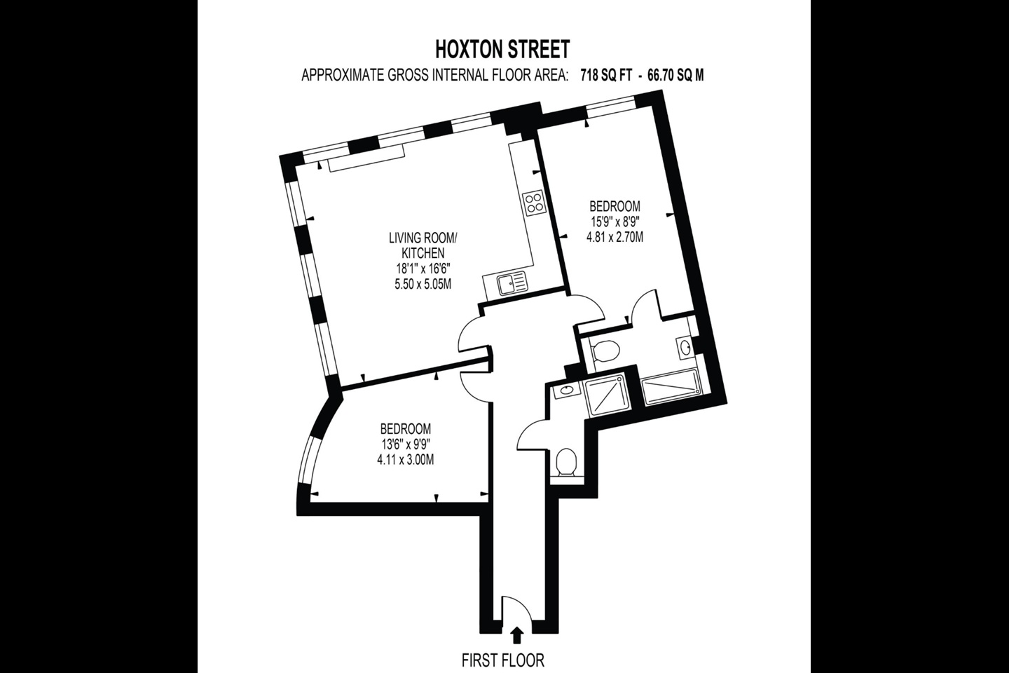 Additional image 3 of 2 Bed Flat, Hoxton Street, N1, N1 7GU