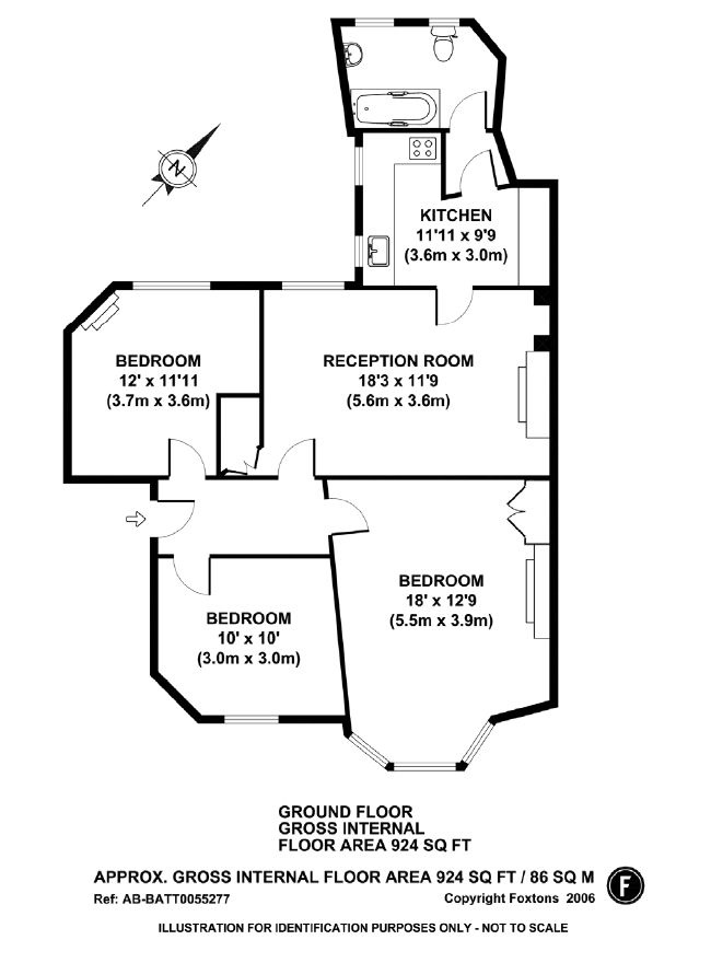Additional image 2 of 3 Bed Flat, Wandsworth Road, SW8, N1 7GU