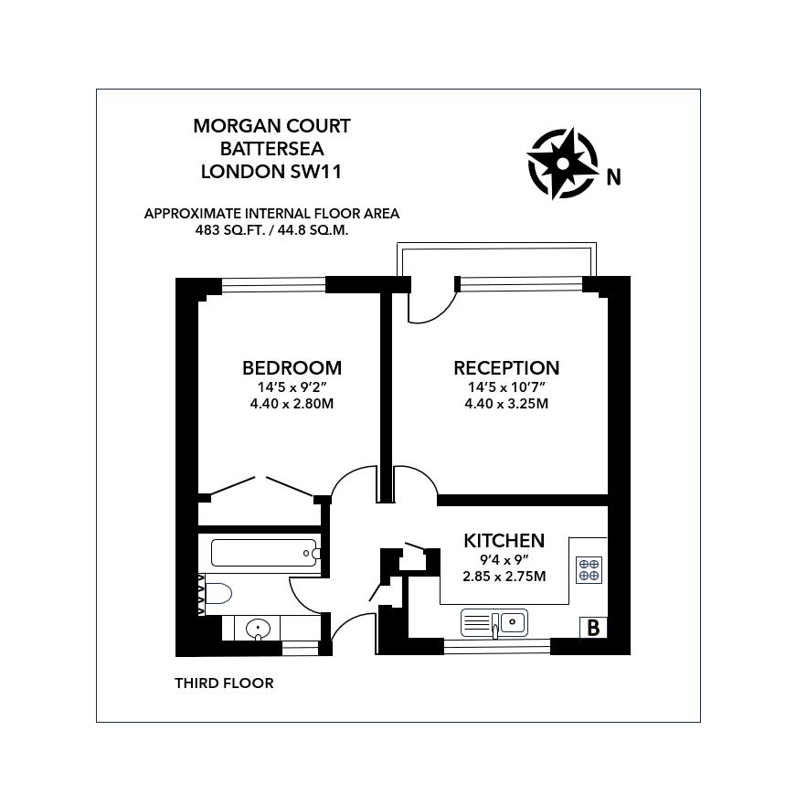 Additional image 5 of 1 Bed Flat, Morgan Court, SW11, N1 7GU