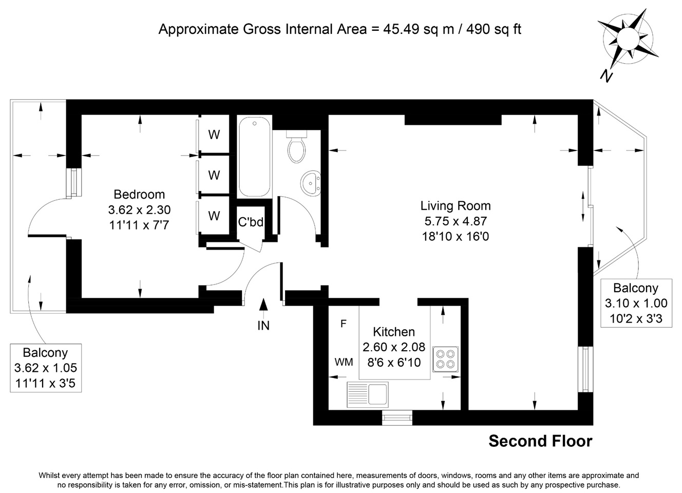 Additional image 9 of 1 Bed Flat, Cromwell Crescent, SW5, N1 7GU