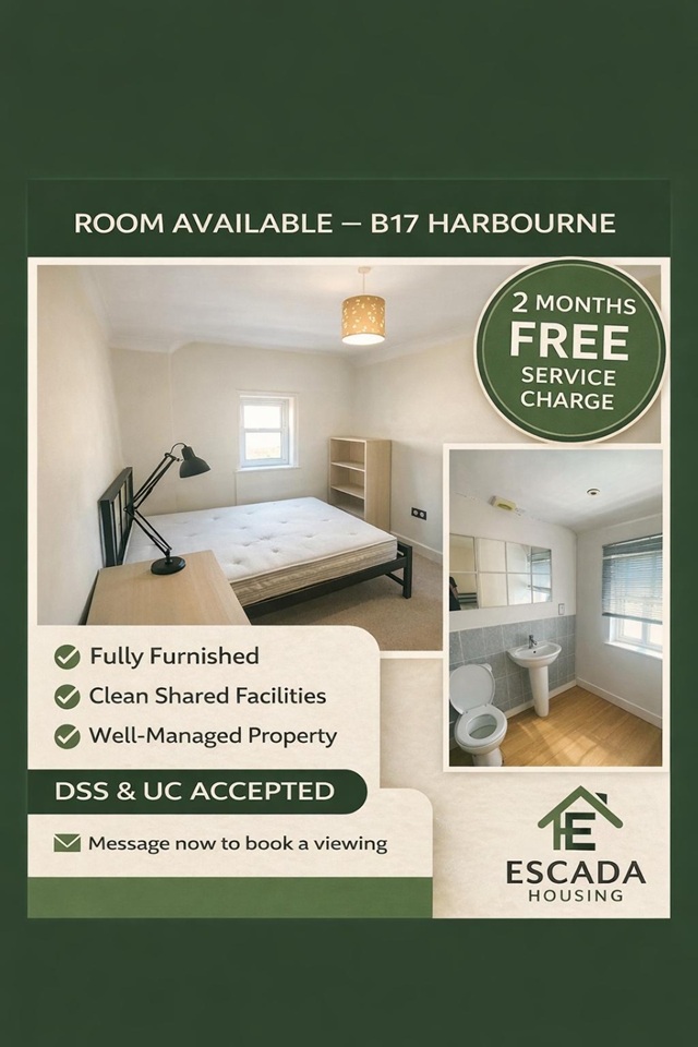 Room in a Shared House, Carisbrooke Road, B17, N1 7GU