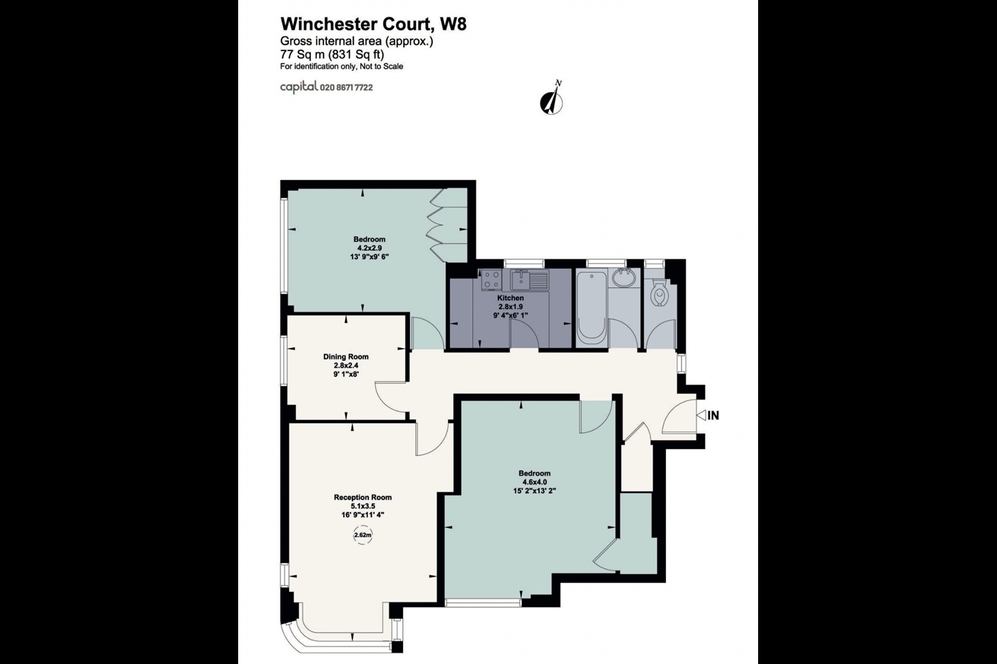 Additional image 13 of 2 Bed Flat, Winchester Court, W8, N1 7GU