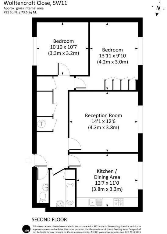 Additional image 10 of 2 Bed Flat, Battersea, SW11, N1 7GU