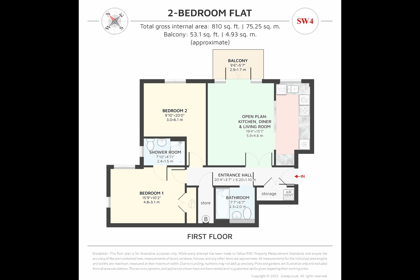 Additional image 8 of 2 Bed Flat, Rodenhurst Road, SW4, N1 7GU