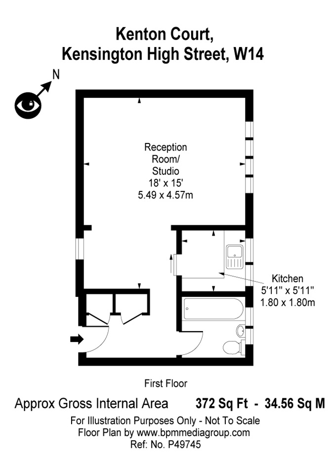 Additional image 10 of Studio Flat, Kenton Court, W14, N1 7GU