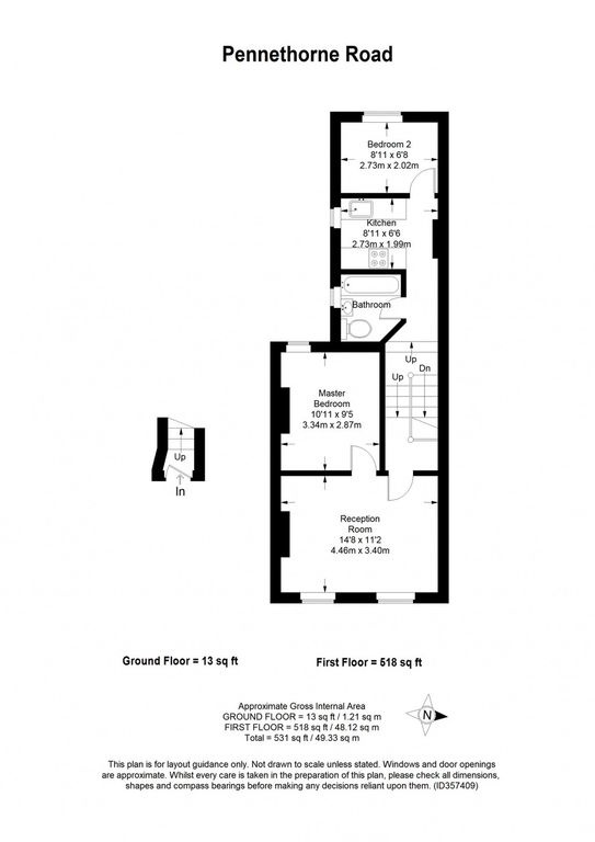 2 Bed Flat, Pennethorne Road, SE15, N1 7GU