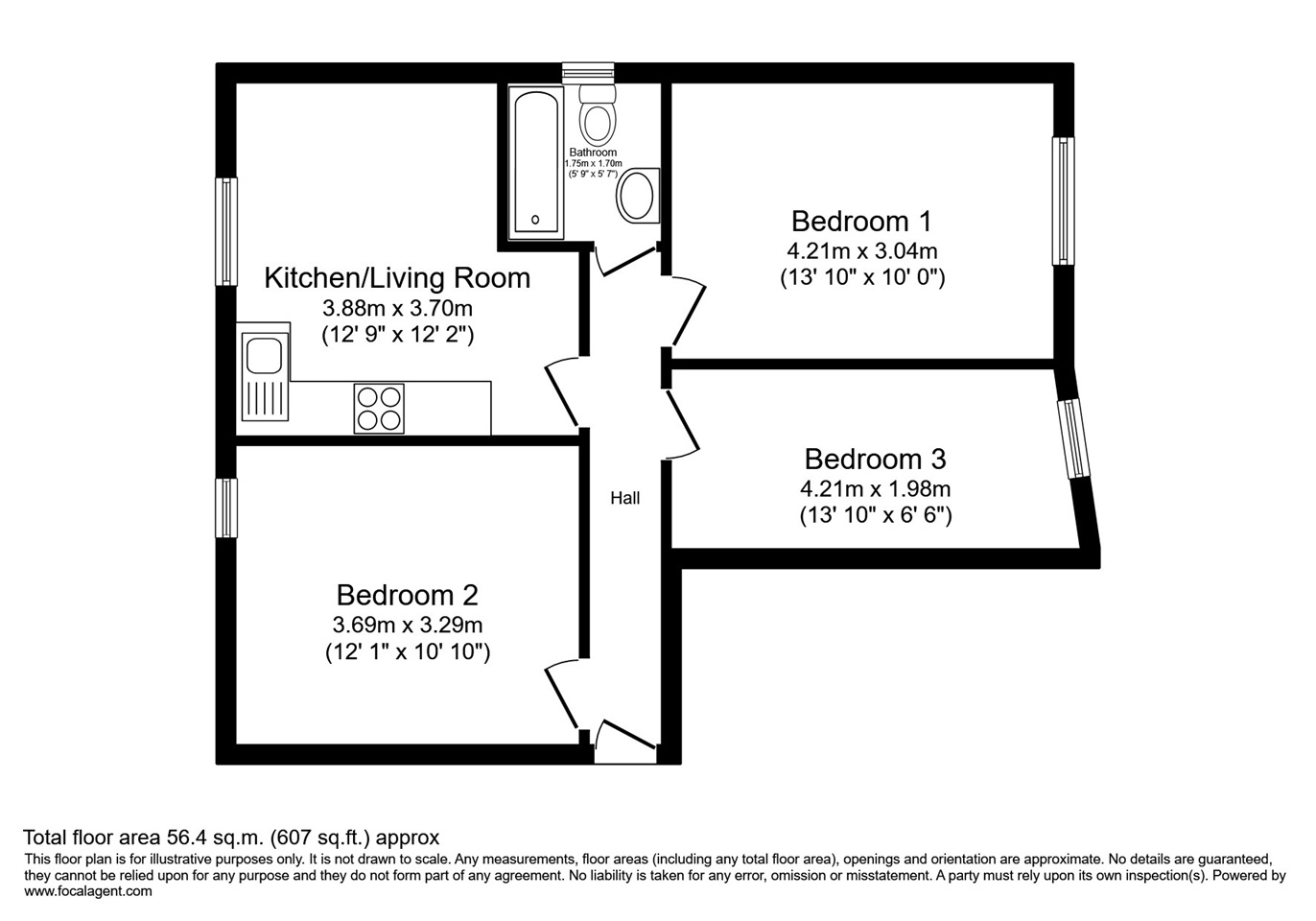 Additional image 9 of Room in a Shared Flat, Connaught Mansions, SW9, N1 7GU