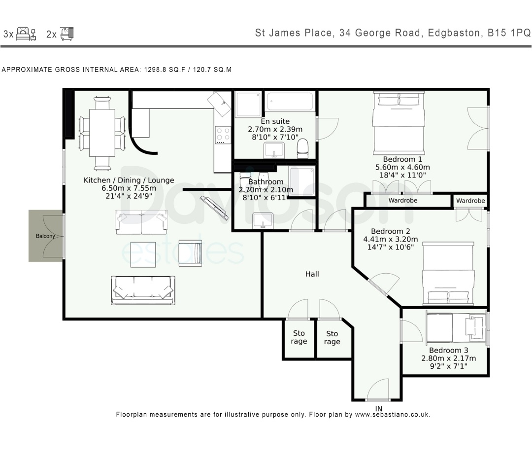 Additional image 16 of 3 Bed Flat, St. James Place, B15, N1 7GU