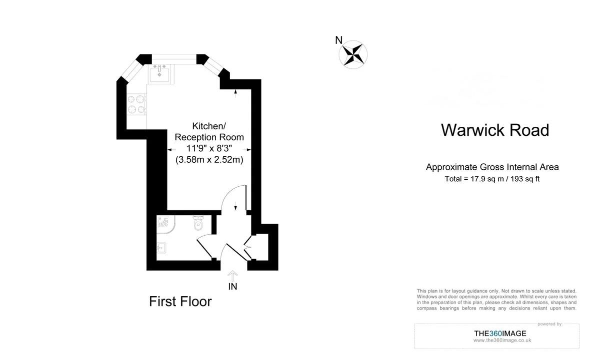 Additional image 4 of Studio Flat, Warwick Road, SW5, N1 7GU