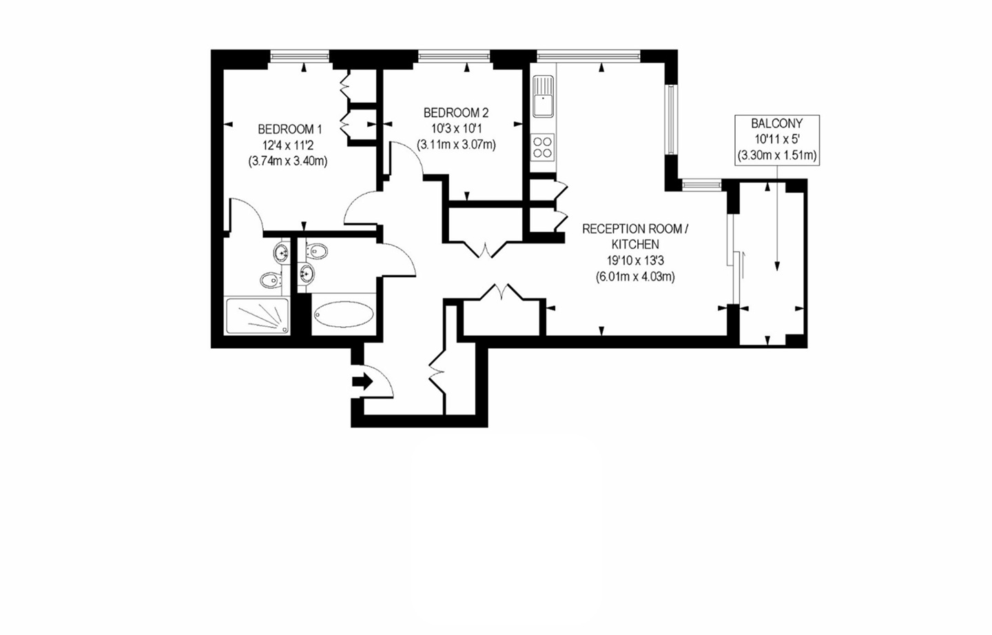 Additional image 11 of 2 Bed Flat, Duval House, SW11, N1 7GU