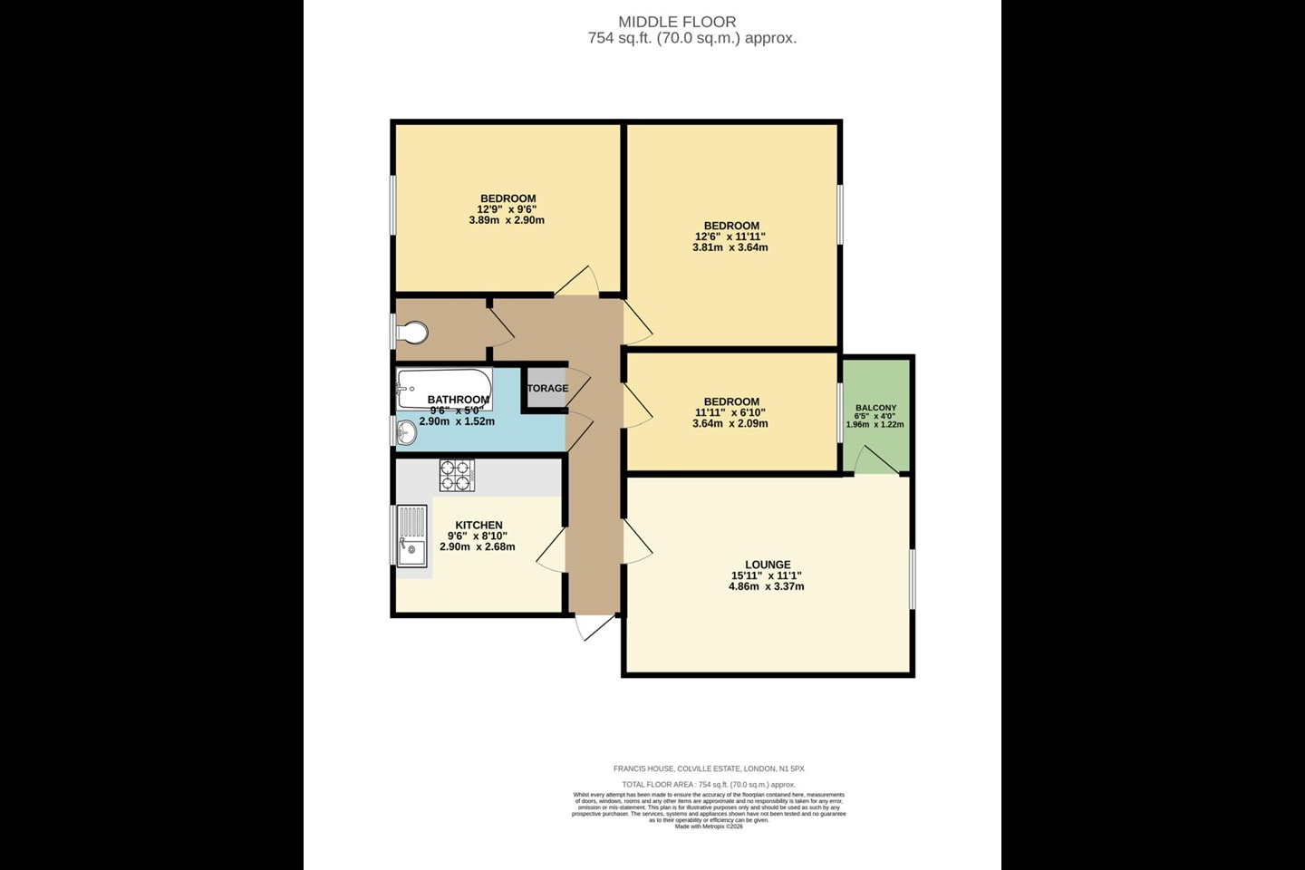 Additional image 16 of 3 Bed Flat, Francis House, N1, N1 7GU