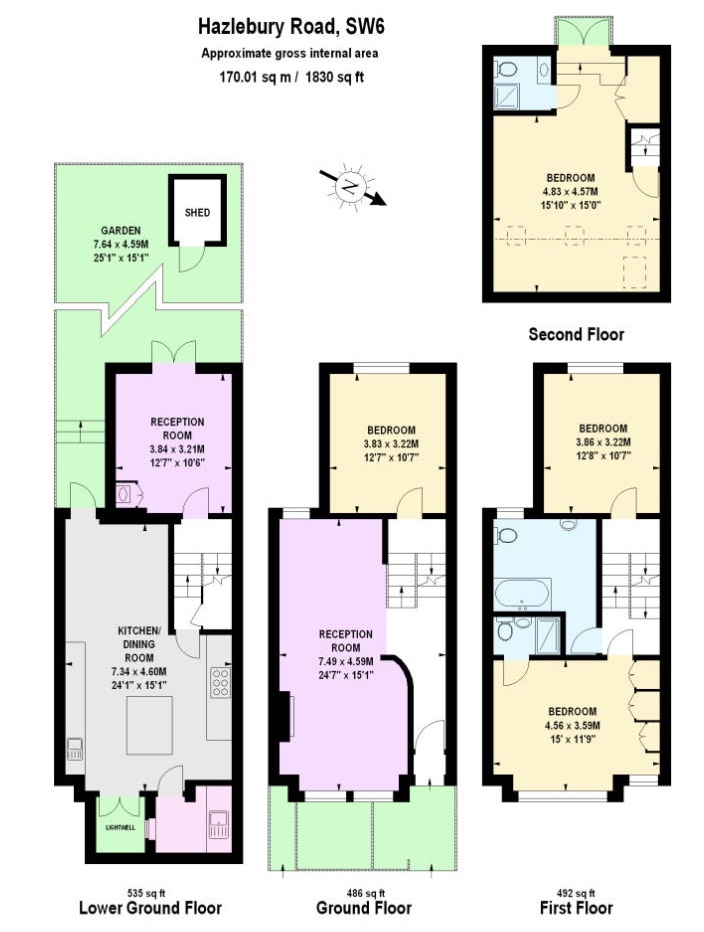 Additional image 2 of 5 Bed Terraced House, Hazlebury Road, SW6, N1 7GU