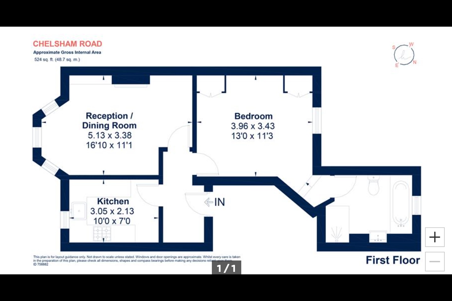 Additional image 3 of 1 Bed Flat, Chelsham Road, SW4, N1 7GU