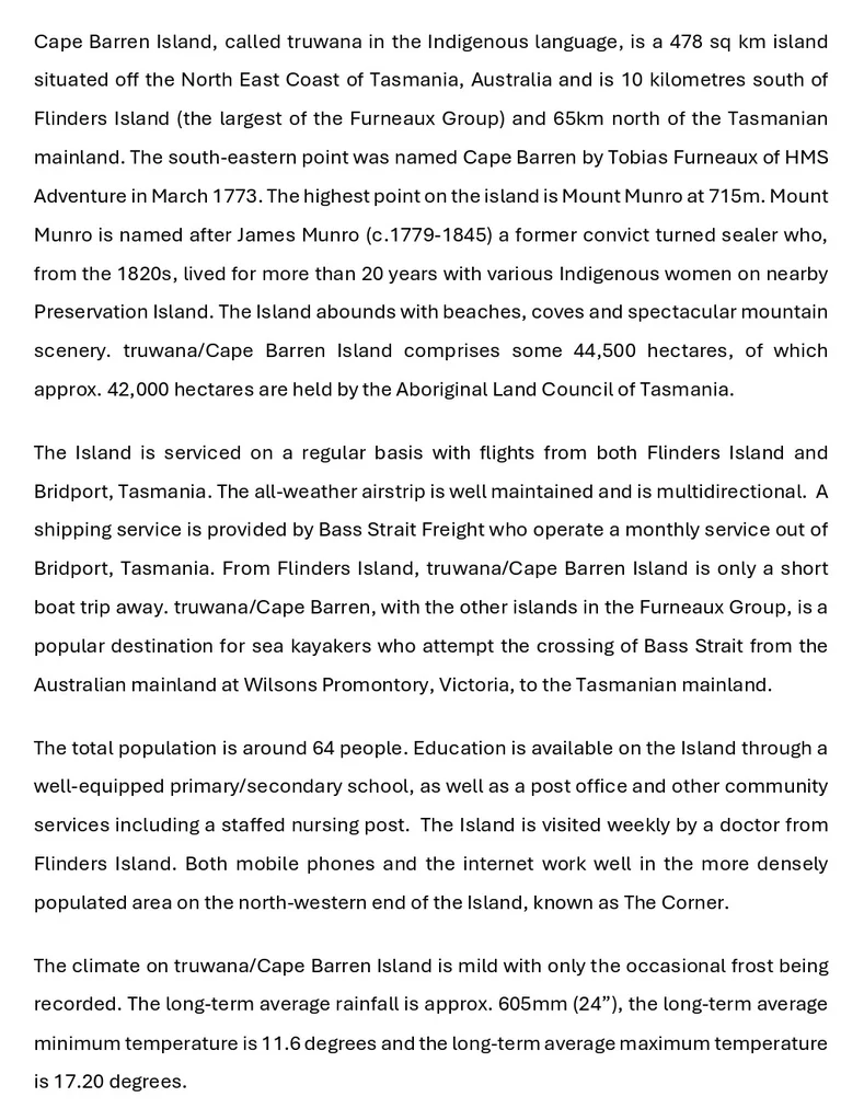 Additional image 8 of PID 6431469 Thunder & Lightning Road, Cape Barren Island TAS 7257