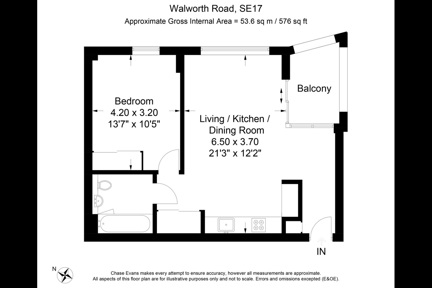 Additional image 10 of 1 Bed Flat, Walton Heights, SE17, N1 7GU