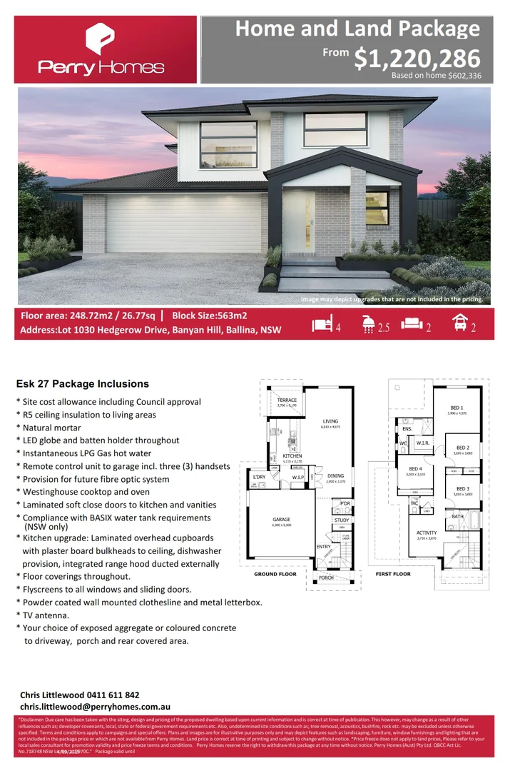 Additional image 2 of Lot 1030 Hedgerow Drive, Ballina NSW 2478