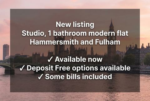 Castletown Road, London W14, Studio to rent