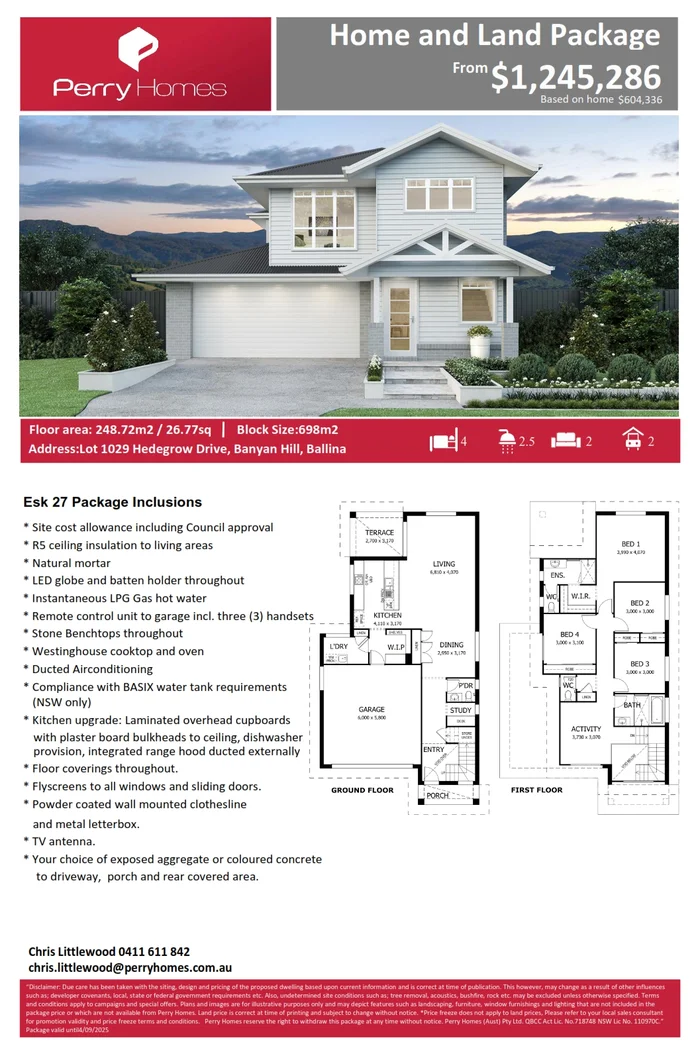 Additional image 2 of Lot 1029 Hedgerow Drive, Ballina NSW 2478