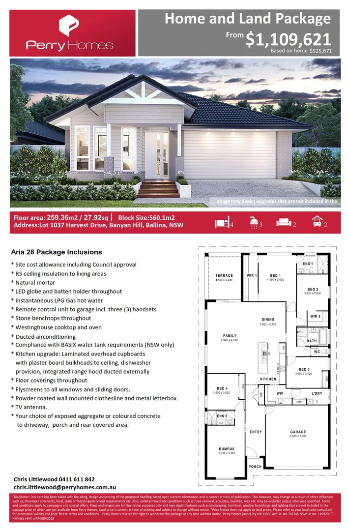 Additional image 2 of Lot 1037 Harvest Drive, Ballina NSW 2478