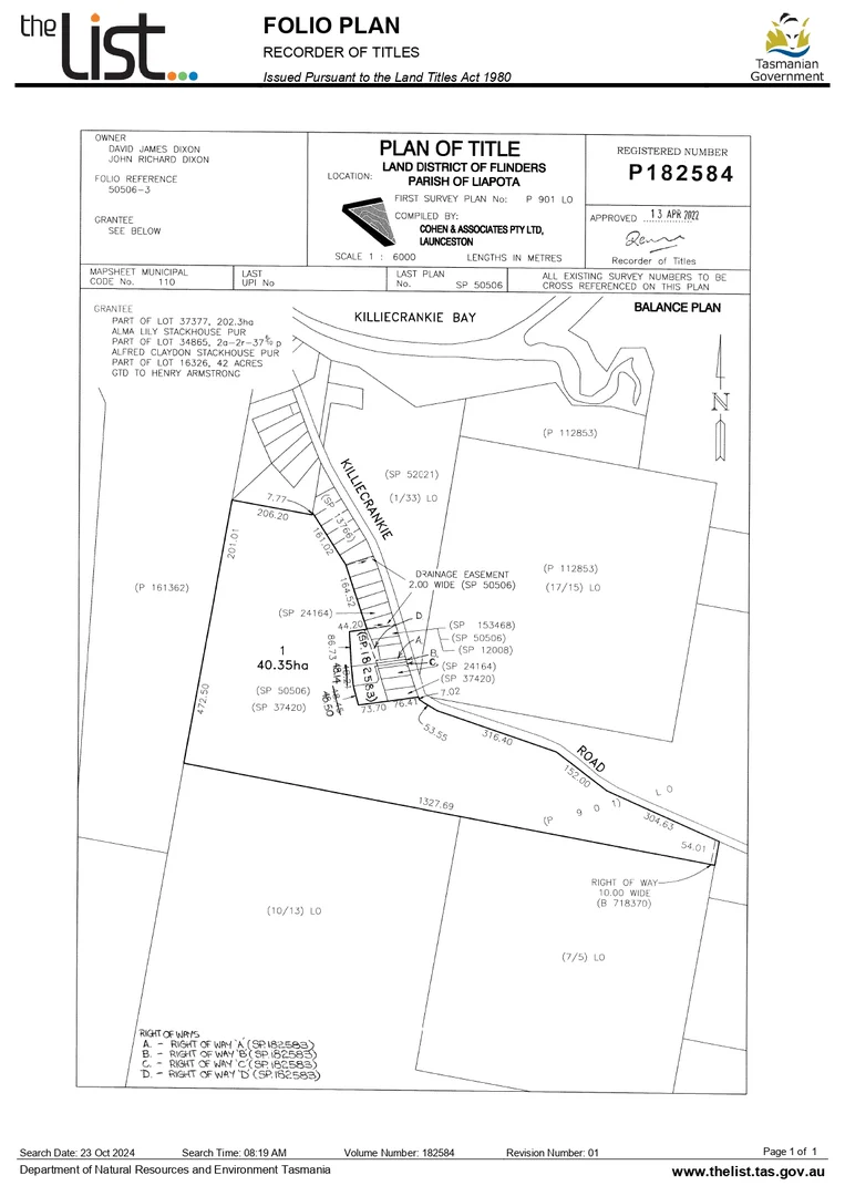 Additional image 29 of . Killiecrankie Road, Killiecrankie TAS 7255