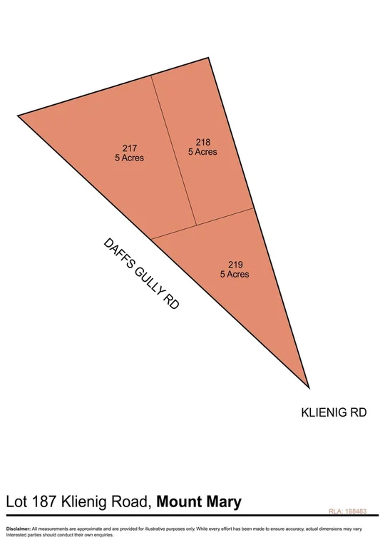 LOT 187 Klienig Rd, Mount Mary SA 5374