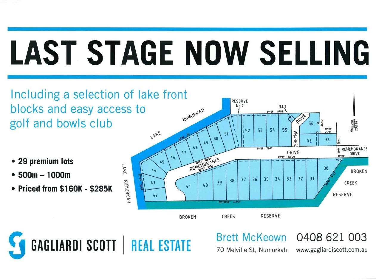 LOTS 30 - 58 Settlers Run Estate – Stage 4, Numurkah VIC 3636